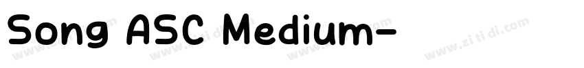 Song ASC Medium字体转换